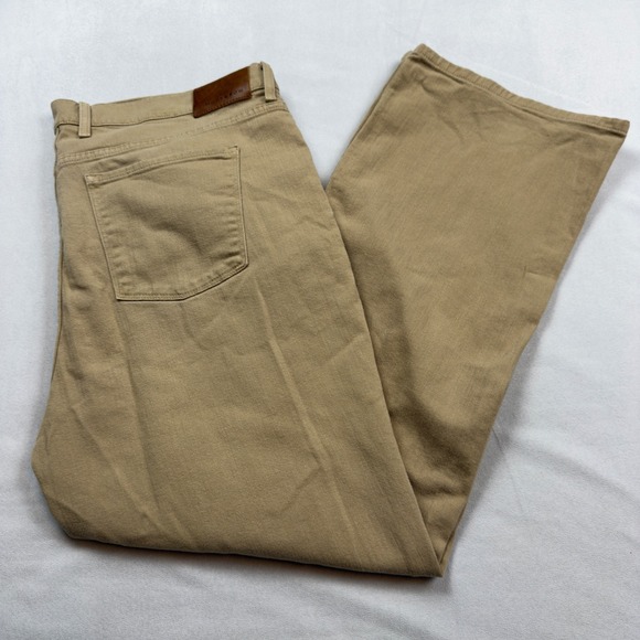 Mott & Bow Mercer Straight Leg Khaki Tan Twill Pants Mens 42x32 STRA-MERC-Likh